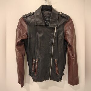Buckle Black Pleather Jacket